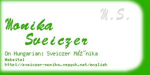 monika sveiczer business card